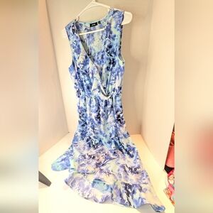 Apt. 9 Blue and White High Low Dress